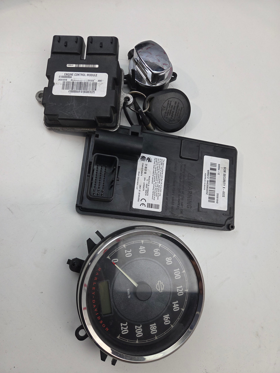 Coded ECM speedo X Security ignition switch Fob key Harley