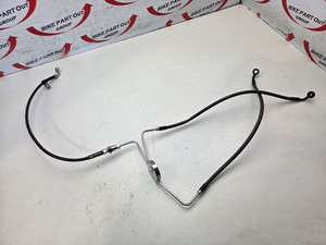 Extended Front brake line hose pipe twin disc non ABS 58cm /46cm Harley Davidson Fat Bob Dyna 08-17 42163-08A