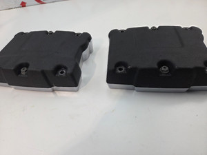 Black Wrinkle Rocker box valve tappet head cover pair Harley Davidson Dyna Softail Tourer Twin Cam 99-17