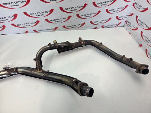 OEM Front rear exhaust header pipes shield Harley Davidson Dyna