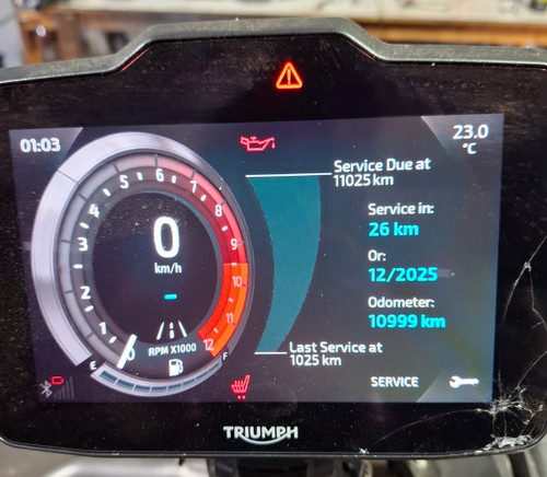Speedo Instruments TFT Screen kph damage Triumph Tiger 900 Rally Pro 2024 T2504453 Speedo Instruments TFT Screen kph damage Triumph Tiger 900 Rally Pro 2024 T2504453