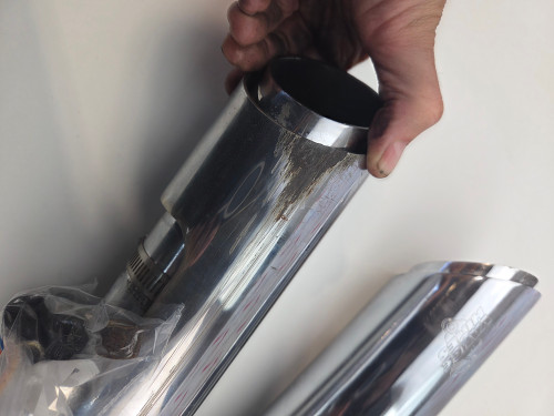 二つセット Vance and Hines Exhaust Slip on Mufflers Twin Slash Harley