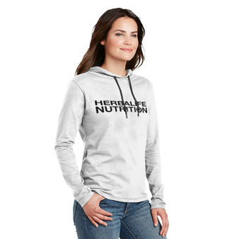 Hoodie T-Shirt (White/Dark Gray)