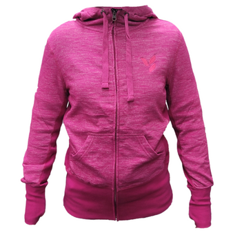 Hoodie Sweatshirt with Zip (Hot Pink)
