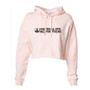 Women's Lightweight Hooded Pullover Crop Sweatshirt / Blush