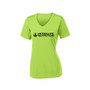 Performance V-Neck Black Logo (Green)