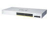 CBS220-24P-4X-NA Cisco Business 220 Smart Switch, 24 PoE+ Port, 195 watt, w/10G SFP+ Uplink - Refurbished