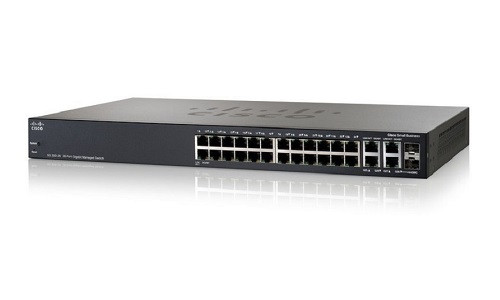 SRW2024P-K9-NA | Cisco Small Business SG300-28P Managed Switch, 26 Gigabit/2 Combo Mini GBIC Ports, 180w PoE | Refurbished