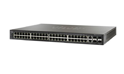 SF550X-48-K9-NA | Cisco SF550X-48 Stackable Managed Switch, 48 10/100 and 4 10Gig Ethernet Ports | Refurbished