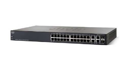 SRW224G4P-K9-NA | Cisco Small Business SF300-24P Managed Switch, 24 Port 10/100 w/Gigabit Uplinks, 180w PoE | New