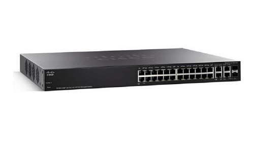 SF300-24MP-K9-NA | Cisco Small Business SF300-24MP Managed Switch, 24 Port 10/100, 375w PoE | Refurbished