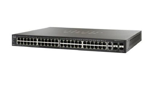 SF550X-48P-K9-NA | Cisco SF550X-48P Stackable Managed Switch, 48 10/100 and 4 10Gig Ethernet Ports, 382 PoE | Refurbished