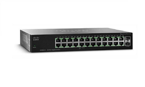 SG112-24-NA | Cisco SG112-24 Unmanaged Small Business Switch, Compact 24 Gigabit/2 Mini GBIC Ports | Refurbished