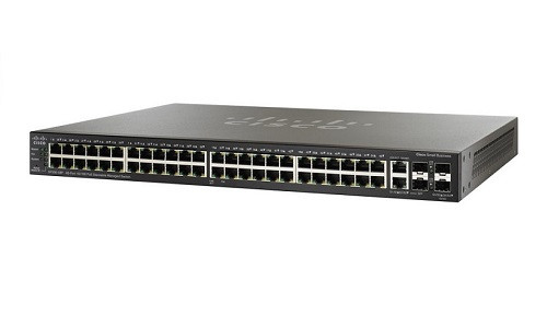 SF500-48-K9-NA | Cisco SF500-48 Stackable Managed Switch, 48 10/100 and 4 Gigabit Ethernet Ports | New