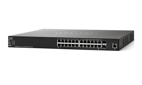 SG350X-24PD-K9-NA | Cisco SG350X-24PD Stackable Managed Switch, 20 Gigabit PoE+ with 4 2.5G PoE+ and 2 10Gig/10Gig SFP+ Combo Ports, 375w PoE | New