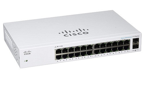 CBS110-24T-NA Cisco Business 110 Unmanaged Switch, 24 Port w/SFP Uplink - Refurbished