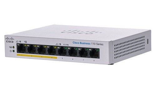 CBS110-8PP-D-NA Cisco Business 110 Unmanaged Switch, 8 PoE Port - Refurbished