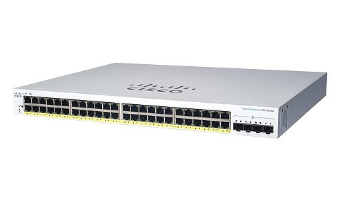 CBS220-48P-4X-NA Cisco Business 220 Smart Switch, 48 PoE+ Port, 382 watt, w/10G SFP+ Uplink - New