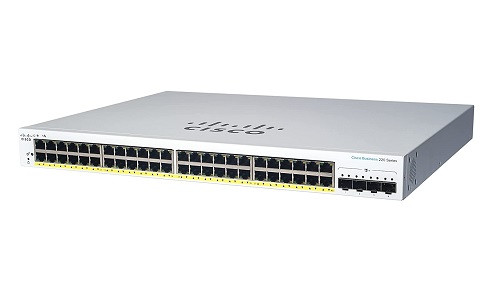 CBS220-48P-4G-NA Cisco Business 220 Smart Switch, 48 PoE+ Port, 382 watt, w/SFP Uplink - Refurbished