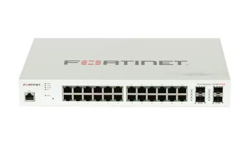FS-224E-POE | Fortinet FortiSwitch 224E Switch, 24 Port GE RJ45 PoE+, 4x GE SFP Uplink, 180w | Refurbished