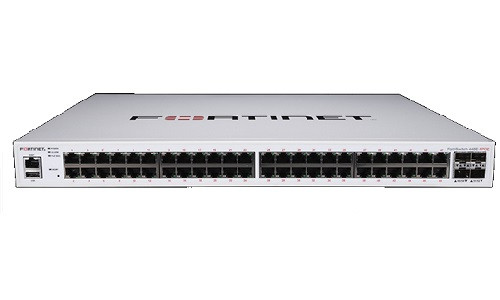 FS-448E-FPOE | Fortinet FortiSwitch 448E Switch, 48 Port GE RJ45 PoE+, 4x 10GE SFP+ Uplink, 772w | Refurbished