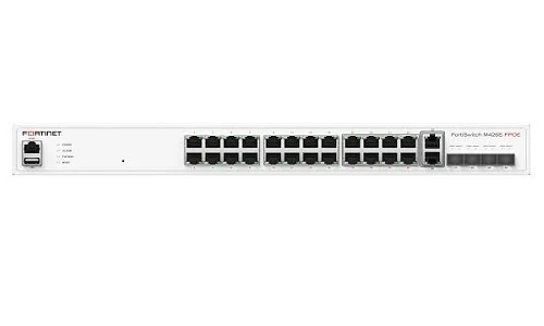 FS-M426E-FPOE | Fortinet FortiSwitch 424E Switch, 26 Port 5GE, 4x 10GE SFP+ Uplink | New