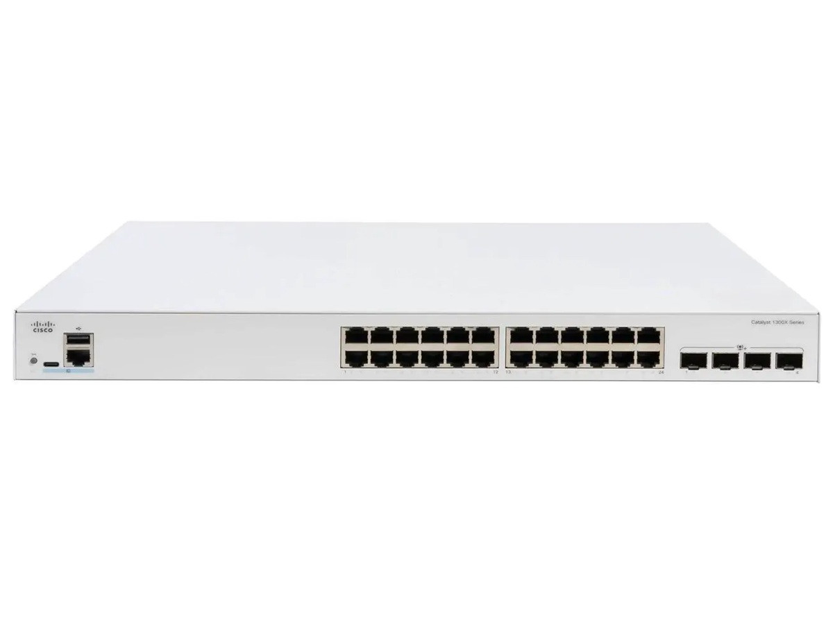 C1300X-24T-4X | Cisco Catalyst 1300X Switch, 24 Port Data, 4x10G SFP28 Uplinks | Refurbished