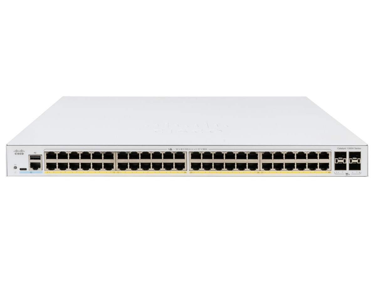 C1300X-48P-4X | Cisco Catalyst 1300X Switch, 48 Port PoE+, 4x10G SFP28 Uplink, 740w | New