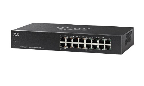 SG110-16HP-NA | Cisco SG110-16HP Unmanaged Small Business Switch, 16 Port Gigabit PoE | New