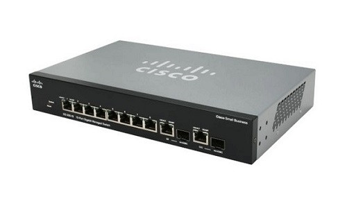 SRW2008MP-K9-NA | Cisco Small Business SG300-10MP Managed Switch, 8 Gigabit/2 Combo Mini GBIC Ports, 124w PoE | Refurbished