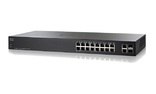 SLM2016T-NA | Cisco SG200-18 Small Business Smart Switch, 16 Gigabit/2 Combo Mini GBIC Ports | Refurbished