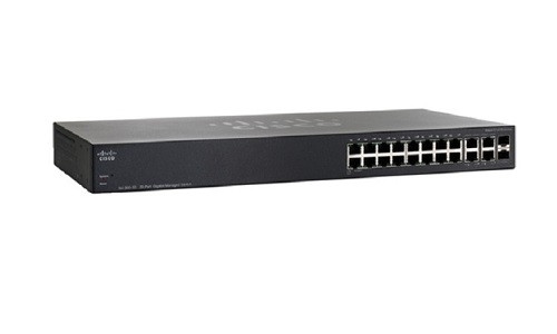 SRW2016-K9-NA | Cisco Small Business SG300-20 Managed Switch, 16 Gigabit/2 Combo Mini GBIC Ports | New