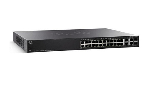 SF300-24PP-K9-NA | Cisco Small Business SF300-24PP Managed Switch, 24 Port 10/100 w/Gig Uplinks, 180w PoE | Refurbished