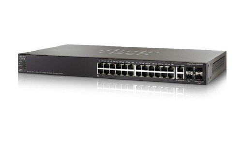 SG500X-24MPP-K9-NA | Cisco SG500X-24MPP Stackable Managed Switch, 24 Gigabit and 4 10Gig Ethernet SFP+ Ports, 740 PoE | Refurbished