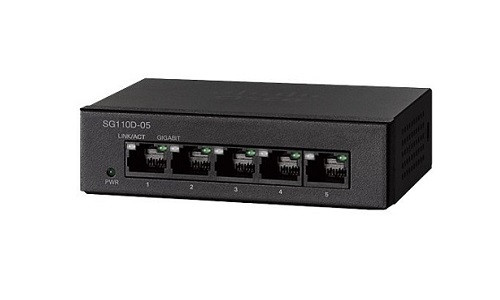 SG110D-05-NA | Cisco SG110D-05 Unmanaged Small Business Switch, 5 Port Gigabit | New