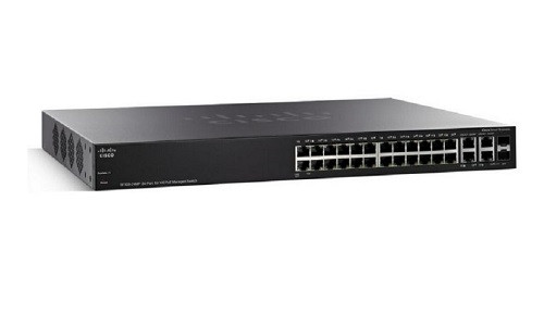 SF350-24MP-K9-NA | Cisco Small Business SF350-24MP Managed Switch, 24 10/100 with 2 Gigabit SFP Combo & 2 SFP Ports, 375w PoE | New
