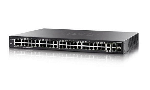 SG350-52MP-K9-NA | Cisco Small Business SG350-52P Managed Switch, 48 Gigabit with 2 Gigabit SFP Combo & 2 SFP Ports, 375w PoE | New
