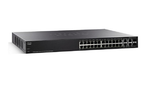 SF350-24-K9-NA | Cisco Small Business SF350-24 Managed Switch, 24 10/100 with 2 Gigabit SFP Combo & 2 SFP Ports | New
