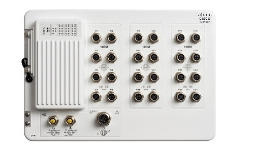 IE-3400H-24T-E | CIsco Catalyst IE3400 Heavy Duty Switch, 24 GE M12 Ports, IP67, Essentials | Refurbished