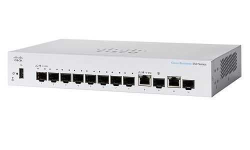 CBS350-8S-E-2G-NA Cisco Business 350 Managed Switch, 8 SFP Port, w/Combo Uplink, External PSU - New