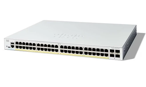 C1300-48P-4G | Cisco Catalyst 1300 Switch, 48 Port PoE+, 4x1G SFP Uplinks, 370w | Refurbished