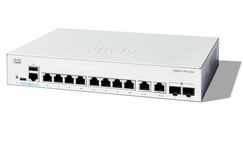 C1300-8T-E-2G | Cisco Catalyst 1300 Switch, 8 Port Data, 2x1G Combo Uplinks, External PSU | Refurbished