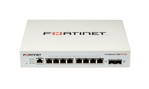 FS-108F-FPOE | Fortinet FortiSwitch 108F Switch,  8 Port GE PoE+, 2x GE SFP Uplink, 130w | New