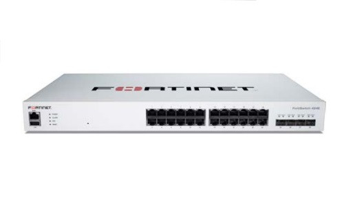 FS-424E | Fortinet FortiSwitch 424E Switch, 24 Port GE RJ45, 4x 10GE SFP+ Uplink | New