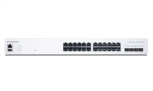 FS-424E-POE | Fortinet FortiSwitch 424E Switch, 24 Port GE PoE+, 4x 10GE SFP+ Uplink, 250w | New