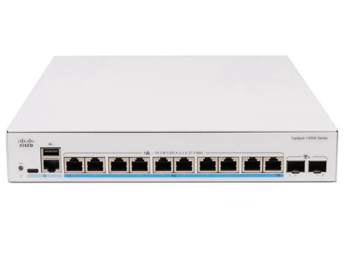 C1300X-10NU-2X | Cisco Catalyst 1300X Switch, 10 Port 5G mGig PoE++, 2x10G SFP28 Uplinks, 385w | Refurbished