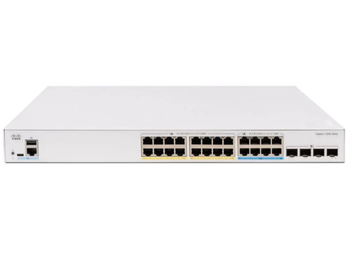C1300X-24NGU-4X | Cisco Catalyst 1300X Switch, 16 Port 1G PoE+, 8 Port 5G PoE++, 4x10G SFP28 Uplinks, 740w | Refurbished
