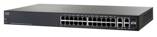 SG300-28PP-K9-NA | Cisco Small Business SG300-28PP Managed Switch, 26 Gigabit/2 Mini GBIC Combo Ports, 180w PoE | New
