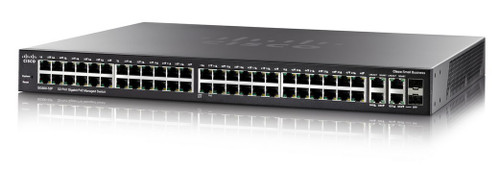 SG300-52P-K9-NA | Cisco Small Business SG300-52P Managed Switch, 50 Gigabit/2 Mini GBIC Combo Ports, 375w PoE | Refurbished