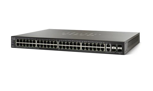 SG500-52MP-K9-NA | Cisco SG500-52MP Stackable Managed Switch, 48 Gigabit PoE+ and 4 Gigabit Ethernet Ports, 740w PoE | Refurbished
